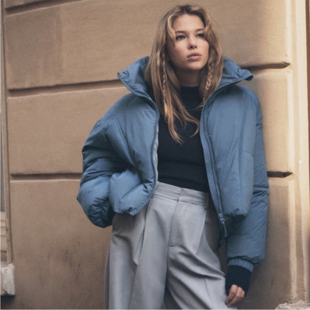 Women's Blue Puffer Jacket